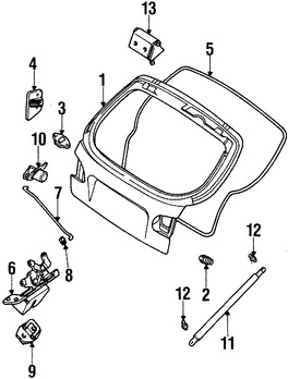 Foto de Soporte Elevacin Puerta Trasera Original para Daewoo Lanos 1999 2000 2001 2002 Marca DAEWOO Nmero de Parte 96306157