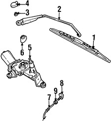 Foto de Motor Limpiaparabrisas Vidrio Trasero Original para Daewoo Lanos 1999 2000 2001 2002 Marca DAEWOO Nmero de Parte 96303127