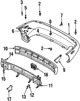 Foto de Riel de soporte de cubierta de parachoques Original para Daewoo Lanos 1999 2000 2001 2002 Marca DAEWOO N�mero de Parte 96215642