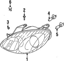 Foto de Bombilla de Faro Original para Daewoo Leganza 1999 2000 2001 2002 Marca DAEWOO N�mero de Parte 94535553
