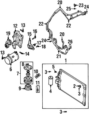 Foto de V�lvula de Alivio del Compresor Original para Daewoo Leganza 1999 2000 2001 2002 Marca DAEWOO N�mero de Parte 96408448