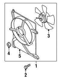 Foto de Ventilador del Condesador del Aire Acondicionado Original para Daewoo Leganza 1999 2000 2001 2002 Marca DAEWOO Nmero de Parte EW50001