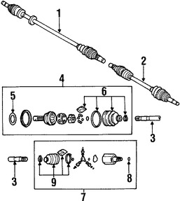 Foto de Eje de Homocintica Original para Daewoo Leganza 1999 2000 2001 2002 Marca DAEWOO Nmero de Parte 96387457