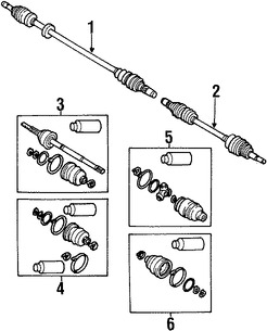 Foto de Cubrepolvo de la Junta Homocinetica Original para Daewoo Leganza 1999 2000 2001 2002 Marca DAEWOO N�mero de Parte 96238244