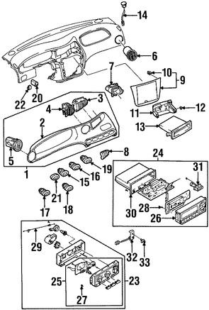 Foto de Panel de Control de Termperatura Climatizacin Original para Daewoo Leganza 1999 2000 2001 2002 Marca DAEWOO Nmero de Parte 96281443