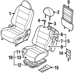Foto de Asiento Original para Daewoo Leganza 1999 2000 2001 2002 Marca DAEWOO N�mero de Parte 96254781