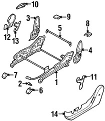 Foto de Cubierta del Mecanismo de Ajuste de Reclinacion de Asiento Original para Daewoo Leganza 1999 2000 2001 2002 Marca DAEWOO Nmero de Parte 96269179