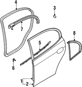 Foto de Carcasa de puerta Original para Daewoo Leganza 1999 2000 2001 2002 Marca DAEWOO N�mero de Parte 96226668