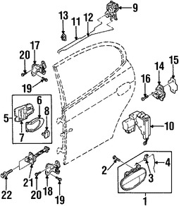 Foto de Freno de puerta Original para Daewoo Leganza 1999 2000 2001 2002 Marca DAEWOO N�mero de Parte 96251669