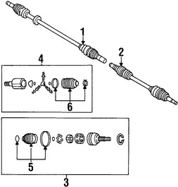 Foto de Eje de Homocintica Original para Daewoo Nubira 1999 2000 2001 2002 Marca DAEWOO Nmero de Parte 96451301