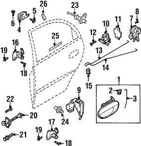 Foto de Manija exterior de puerta Original para Daewoo Nubira 1999 2000 2001 2002 Marca DAEWOO Nmero de Parte 96308033