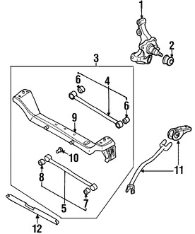 Foto de Brazo de Control de suspensin Original para Daewoo Nubira 2000 2001 2002 1999 Marca DAEWOO Nmero de Parte 96297536