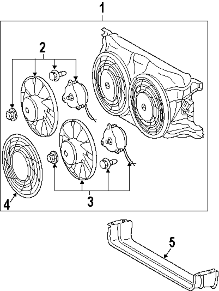 Foto de Ventilador del Condesador del Aire Acondicionado para Mercedes-Benz ML320 1998 Marca MERCEDES OEM Nmero de Parte #163 500 01 55