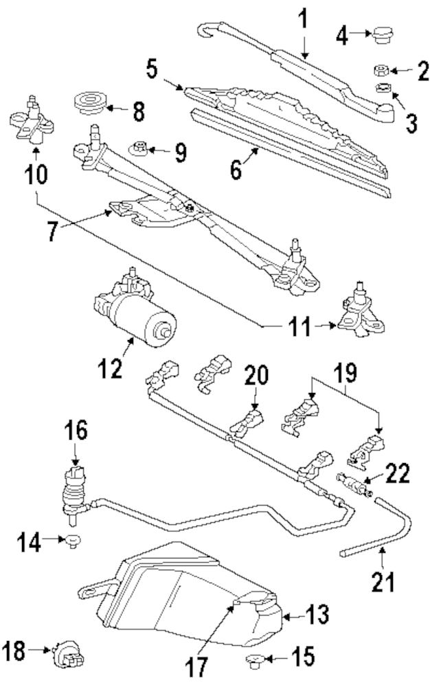 Foto de Varillas de Limpiaparabrisas para Mercedes-Benz ML320 1998 Marca MERCEDES OEM Nmero de Parte #163 820 00 41