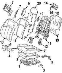 Foto de Bastidor de Respaldo de Asiento Original para Mercedes-Benz Marca MERCEDES BENZ Nmero de Parte 0009104134