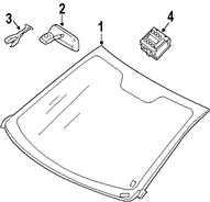 Foto de Espejo retrovisor interior Original para Mercedes-Benz ML320 1998 1999 Mercedes-Benz ML430 1999 Marca MERCEDES BENZ Nmero de Parte 16381000177C45