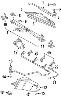 Foto de Brazo de Limpiaparabrisas Original para Mercedes-Benz ML320 Mercedes-Benz ML350 Mercedes-Benz ML430 Mercedes-Benz ML500 Mercedes-Benz ML55 AMG Marca MERCEDES BENZ Parte #1638201544