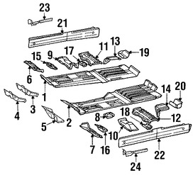 Foto de Refuerzo de Pilar A de Carroceria Original para Mercedes-Benz ML320 Mercedes-Benz ML350 Mercedes-Benz ML430 Mercedes-Benz ML500 Mercedes-Benz ML55 AMG Marca MERCEDES BENZ Parte #1636100225