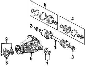 Foto de Sello Semieje Junta Homocinetica Original para Mercedes-Benz ML320 Mercedes-Benz ML350 Mercedes-Benz ML430 Mercedes-Benz ML500 Mercedes-Benz ML55 AMG Marca MERCEDES BENZ Parte #1639970246