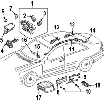 Foto de Mdulo de control del Air Bag Original para Mercedes-Benz Marca MERCEDES BENZ Nmero de Parte 2038207385