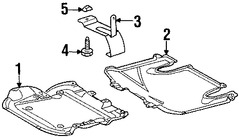 Foto de Guardasalpicaduras del soporte del radiador Original para Mercedes-Benz C280 2006 2007 Mercedes-Benz C350 2006 2007 Mercedes-Benz C230 2006 2007 Marca MERCEDES BENZ Parte #2035243830