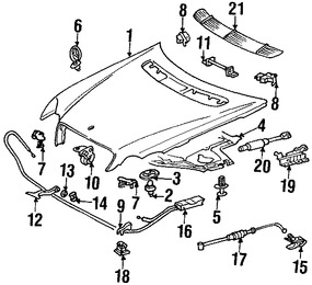 Foto de Aislamiento del capo Original para Mercedes-Benz Marca MERCEDES BENZ N�mero de Parte 2036820026