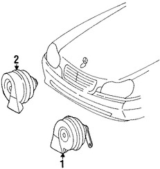 Foto de Claxon / Corneta / Bocina / Pito Original para Mercedes-Benz Marca MERCEDES BENZ Nmero de Parte 2035420220