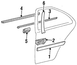 Foto de Moldura de Puerta Original para Mercedes-Benz Marca MERCEDES BENZ Nmero de Parte 20369030625359