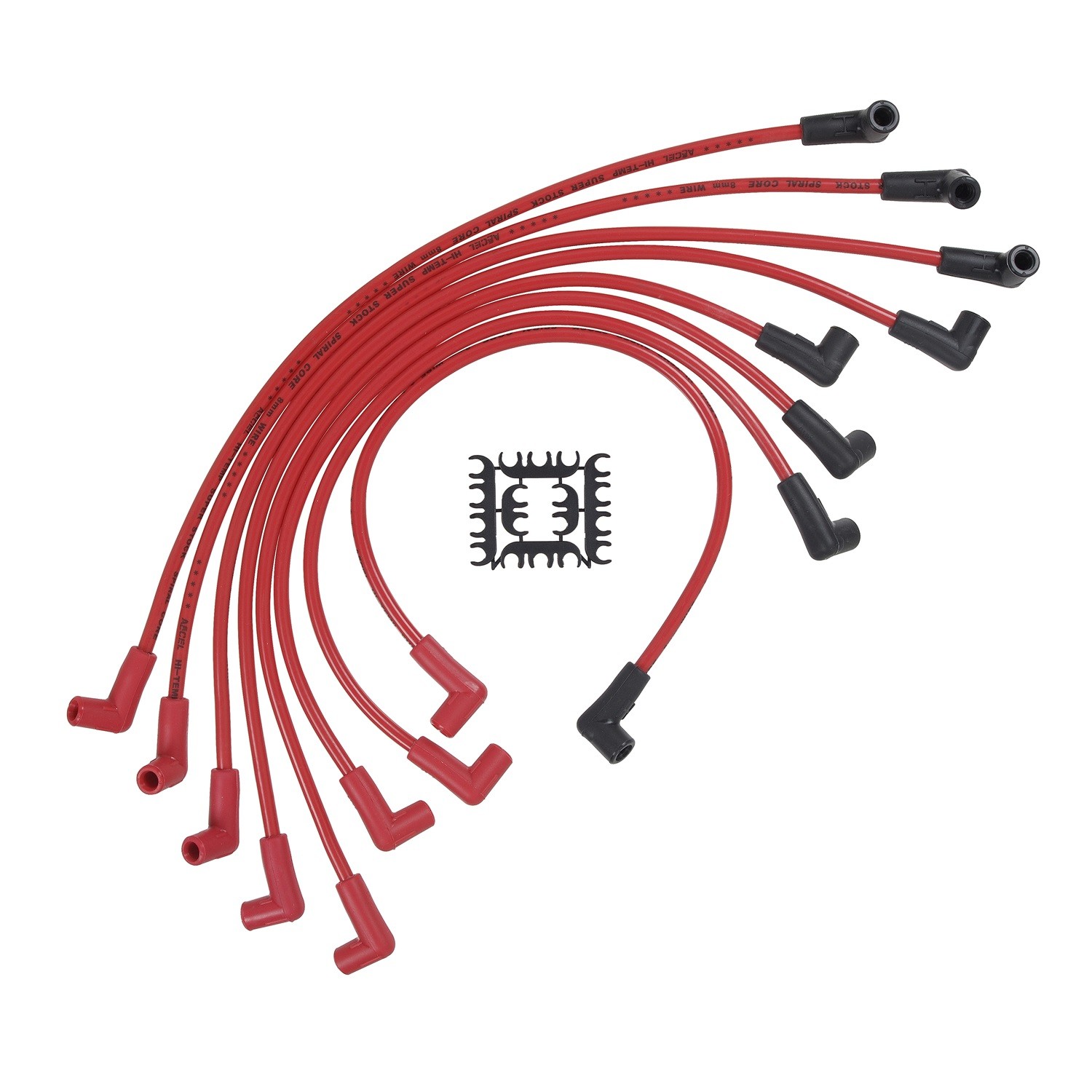 Foto de Juego de cables de buja Custom Fit Super Stock Spiral para Buick Cadillac Chevrolet GMC Oldsmobile Pontiac Marca ACCEL Nmero de Parte 5055R