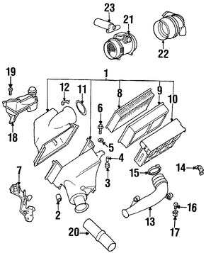 Foto de Espaciador de la carcasa del filtro de aire Original para BMW Marca BMW Nmero de Parte 13717571982