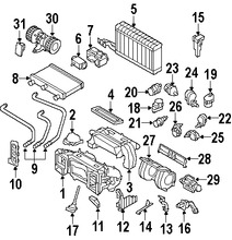 Foto de Carcasa del motor del ventilador HVAC Original para BMW Marca BMW Nmero de Parte 64116921066