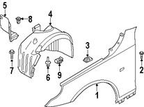 Foto de Guardafango Original para BMW M5 2006 2007 2008 2009 2010 Marca BMW N�mero de Parte 41357898316