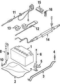 Foto de Sujetador de Batera Original para BMW Marca BMW Nmero de Parte 61217566618