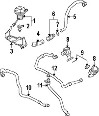 Foto de Manguera de Bomba de Aire Original para BMW M5 BMW M6 Marca BMW Nmero de Parte 11727840980