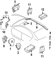 Foto de M�dulo de control del Air Bag Original para BMW 525i 2004 2005 BMW 530i 2004 2005 BMW 545i 2004 2005 Marca BMW N�mero de Parte 65776975684