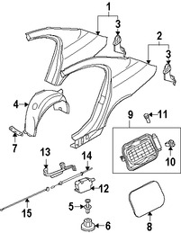 Foto de Cable de Puerta del Tanque de Combustible Original para BMW Marca BMW Nmero de Parte 51257066025