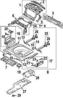 Foto de Bandeja de la batera Original para BMW Marca BMW Nmero de Parte 41127176122