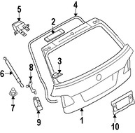 Foto de Puerta Trasera Original para BMW 530xi 2006 2007 BMW 535xi 2008 BMW 535i xDrive 2009 2010 Marca BMW Nmero de Parte 41627130799