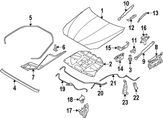 Foto de Panel de Cap Original para BMW Marca BMW Nmero de Parte 41617207194