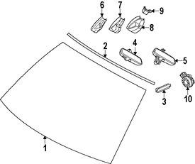 Foto de Espejo retrovisor interior Original para BMW Marca BMW Nmero de Parte 51169345380
