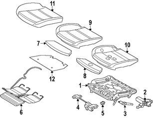 Foto de Cojin de Asiento Original para BMW Marca BMW N�mero de Parte 52109174843