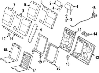 Foto de Bastidor de Respaldo de Asiento Original para BMW Marca BMW Nmero de Parte 52209162806