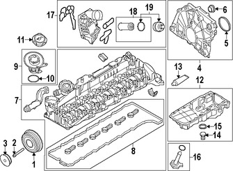 Foto de Sello de Cubierta de Correa del Tiempo Original para BMW Marca BMW Nmero de Parte 11148576339