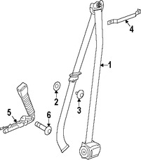 Foto de Receptaculo del Cinturon de Seguridad Original para BMW Marca BMW N�mero de Parte 72119115306