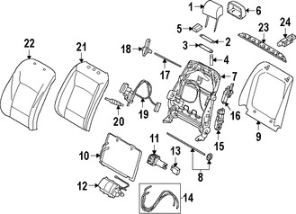 Foto de Bastidor de Respaldo de Asiento Original para BMW Marca BMW N�mero de Parte 52107329916