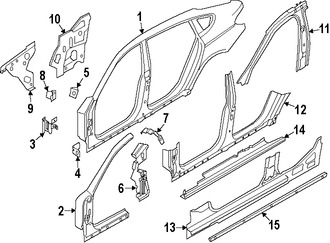 Foto de Estribo Original para BMW 550i GT BMW 535i GT BMW 535i GT xDrive BMW 550i GT xDrive Marca BMW N�mero de Parte 41127238606