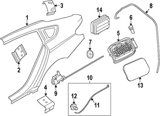 Foto de Panel Lateral Trasero Original para BMW 550i GT BMW 535i GT BMW 535i GT xDrive BMW 550i GT xDrive Marca BMW N�mero de Parte 41217238609