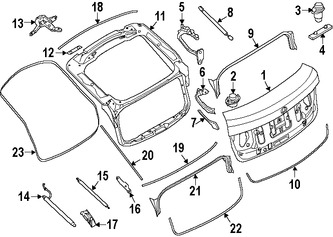 Foto de Bisagra de puerta del maletero Original para BMW 550i GT BMW 535i GT BMW 535i GT xDrive BMW 550i GT xDrive Marca BMW Nmero de Parte 41007233586