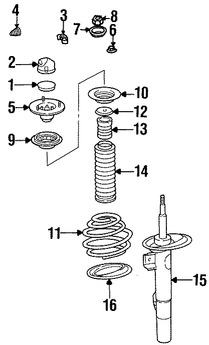 Foto de Puntal Suspensi�n Original para BMW Marca BMW N�mero de Parte 31331090612