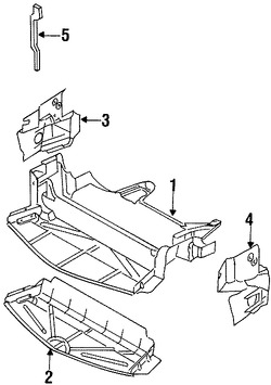 Foto de Deflector de aire soporte de radiador Original para BMW Z3 1996 1997 1998 Marca BMW Nmero de Parte 51718397358